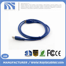 6FT 2m High Speed USB 3.0 A male to Micro B USB male Data Sync cable Blue Hot